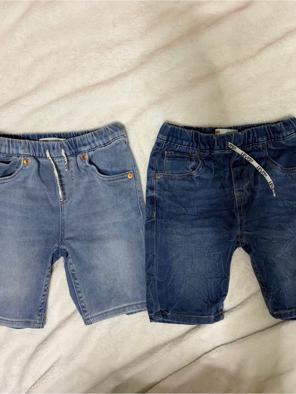 Levi's Kids Light Blue & Dark Blue Stretch Denim Shorts - 2-Pack